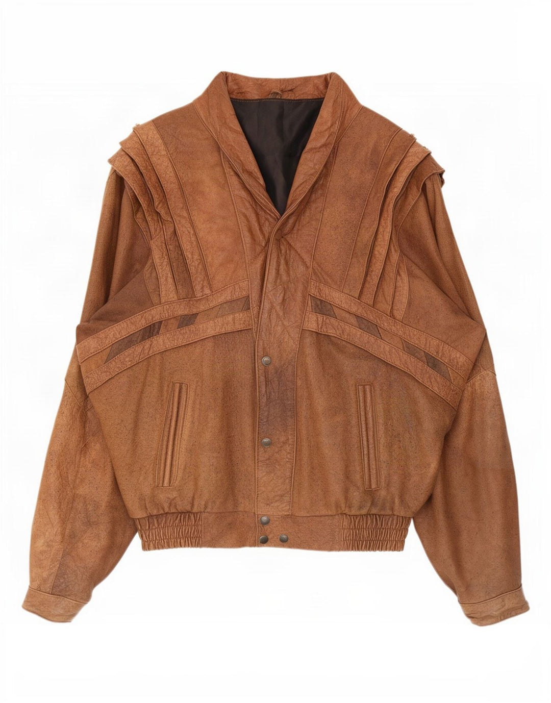 Vintage Mens Leather Jacket UK 40 Large Brown
