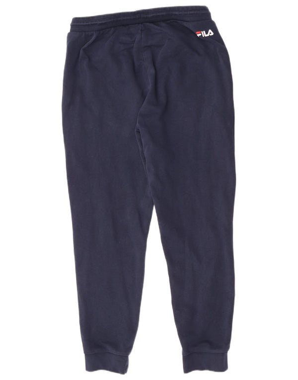 Fila Mens Tracksuit Trousers Joggers Large Navy Blue Cotton
