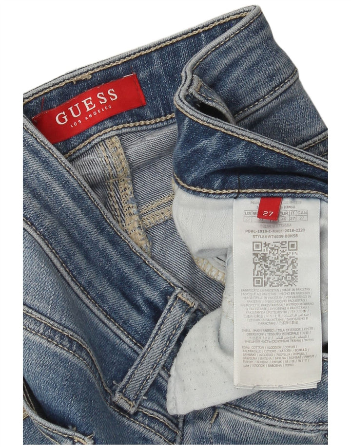 Guess Womens Straight Jeans W27 L28 Blue Cotton