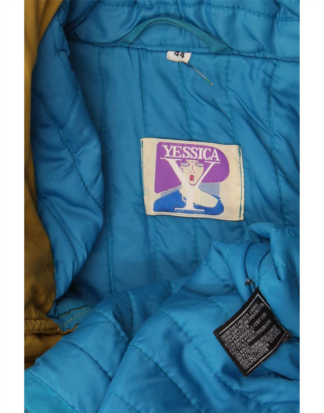 Yessica Womens Oversized Padded Jacket EU 44 XL Khaki Polyester