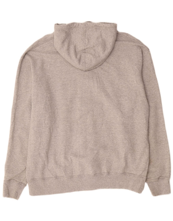 Champion Mens Zip Hoodie Sweater XL Grey Flecked Cotton