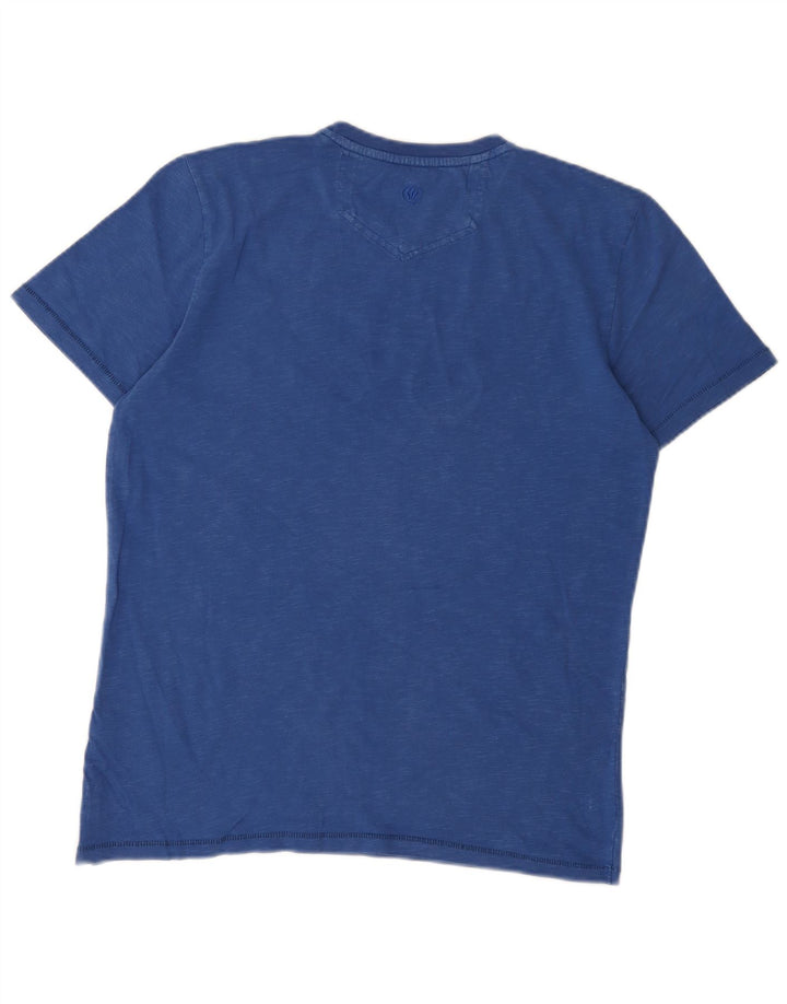 Fat Face Mens Graphic T-Shirt Top Medium Blue Cotton