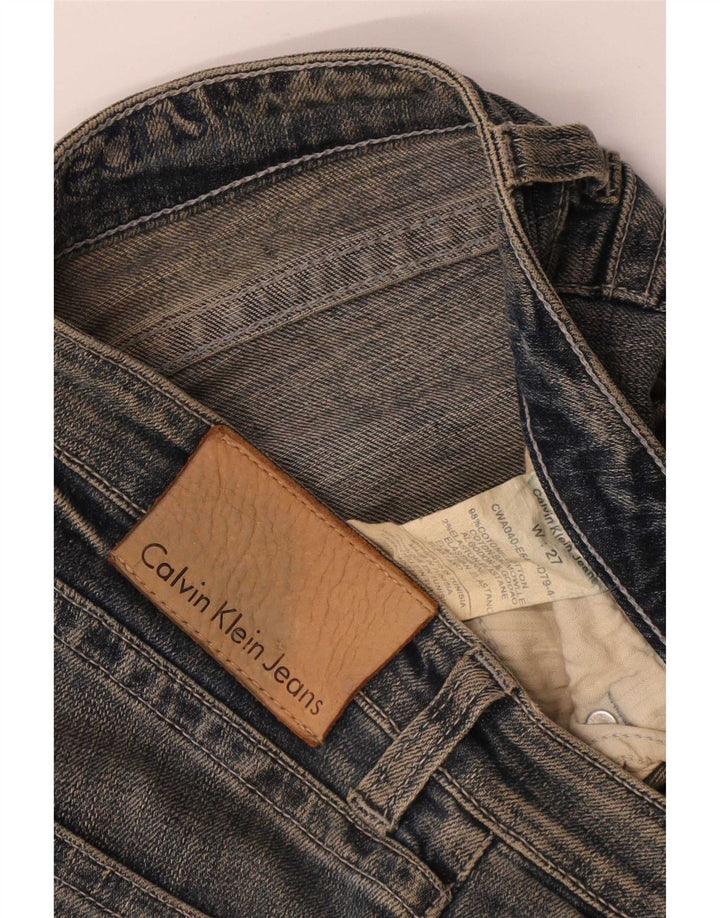 Calvin Klein Womens Slim Jeans W27 L34 Blue Cotton