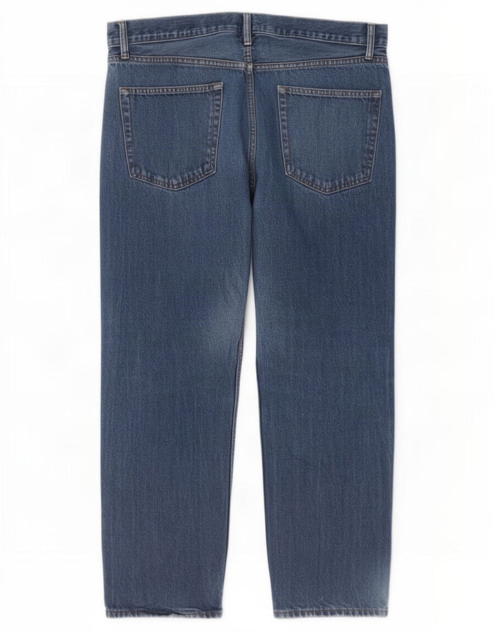 Marks & Spencer Mens Straight Jeans W36 L29 Blue Cotton