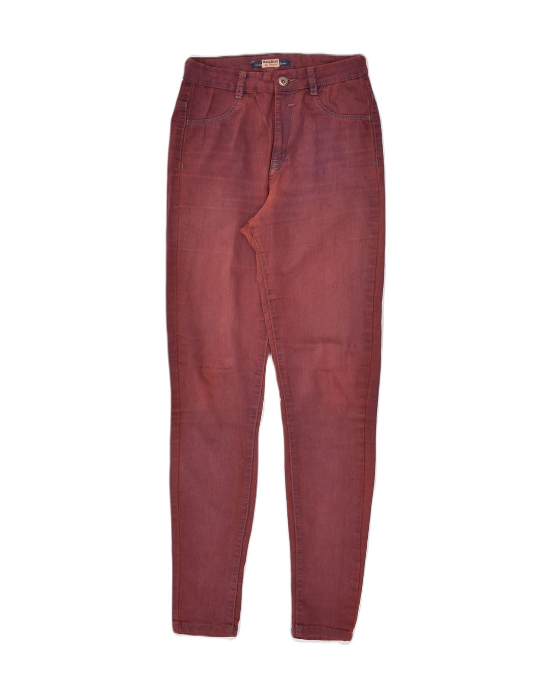 PULL & BEAR Womens Skinny Jeans EU 38 Medium W28 L30 Burgundy | Vintage Pull & Bear | Thrift | Second-Hand Pull & Bear | Used Clothing | Messina Hembry 