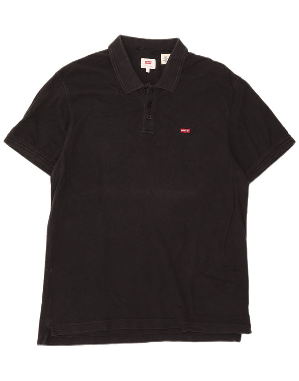Levi's Mens Polo Shirt Large Black Cotton