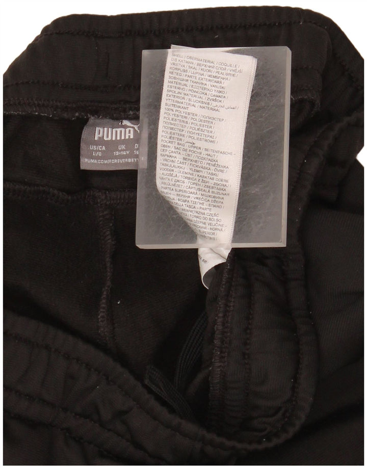 PUMA Boys Tracksuit Trousers 13-14 Years Black Polyester