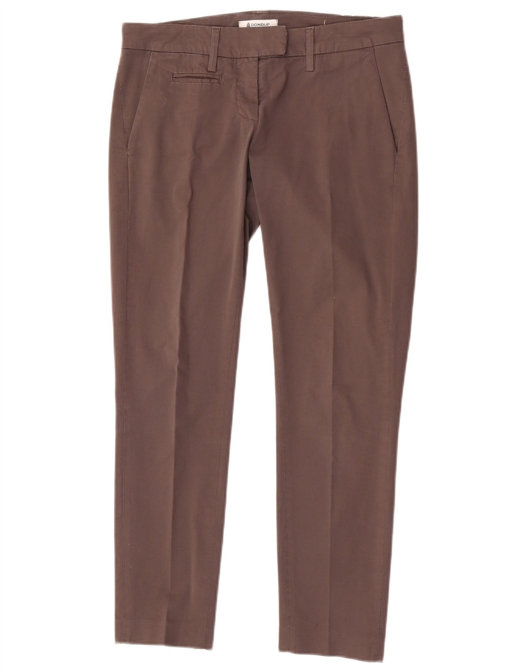 Dondup Womens Slim Chino Trousers W27 L27 Grey Cotton