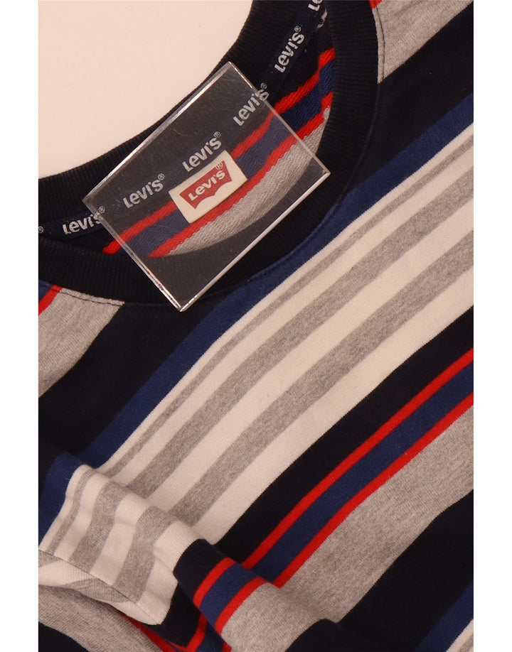 Levi's Mens Sweatshirt Jumper Small Multicoloured Striped