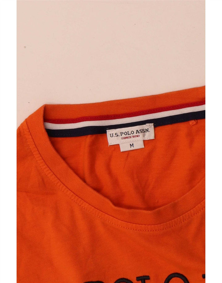 U.S. Polo Assn. Mens Graphic T-Shirt Top Medium Orange