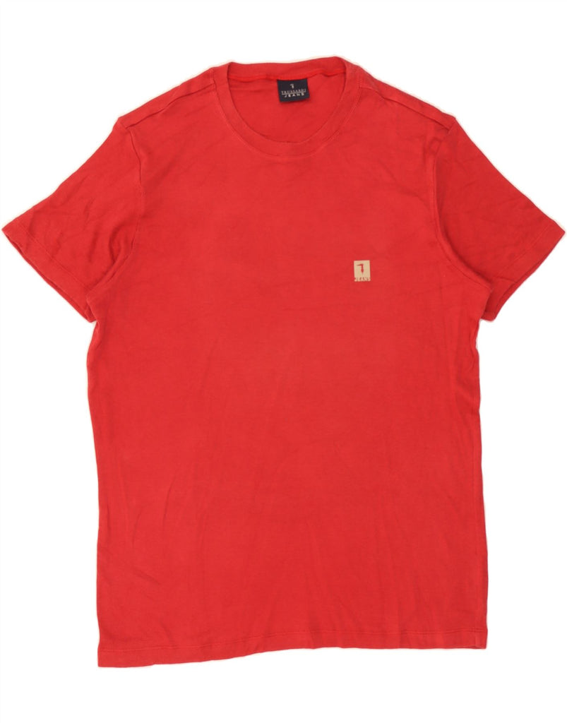 TRUSSARDI JEANS Mens T-Shirt Top XL Red Cotton Vintage Trussardi Jeans and Second-Hand Trussardi Jeans from Messina Hembry 