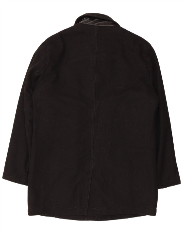 Bugatti Mens Overcoat IT 48 Medium Black Wool