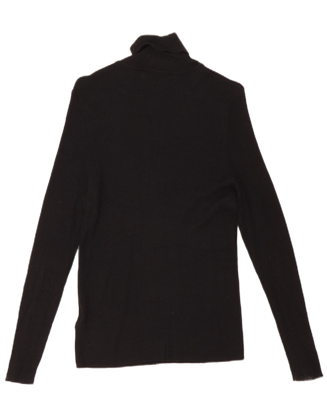 Marks & Spencer Womens Top Long Sleeve UK 16 Large Black Viscose