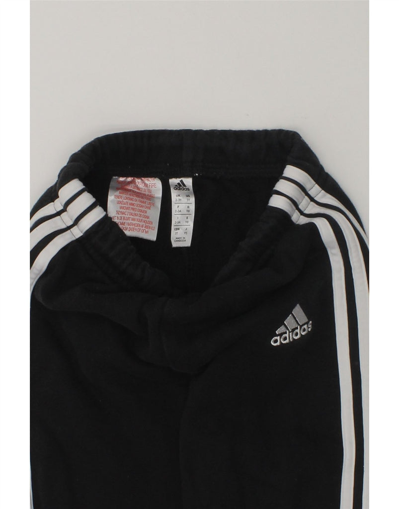 ADIDAS Boys Tracksuit Trousers Joggers 2-3 Years Black Cotton | Vintage Adidas | Thrift | Second-Hand Adidas | Used Clothing | Messina Hembry 