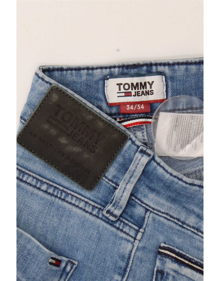 Tommy Hilfiger Mens Slim Jeans W34 L34 Blue Cotton