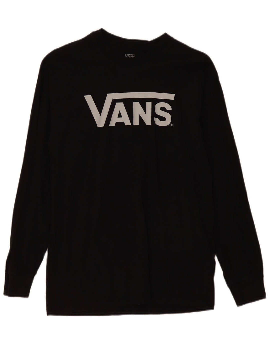 Vans Mens Graphic Top Long Sleeve Medium Black Cotton