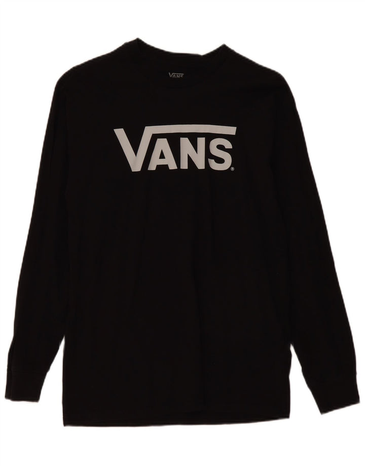 Vans Mens Graphic Top Long Sleeve Medium Black Cotton