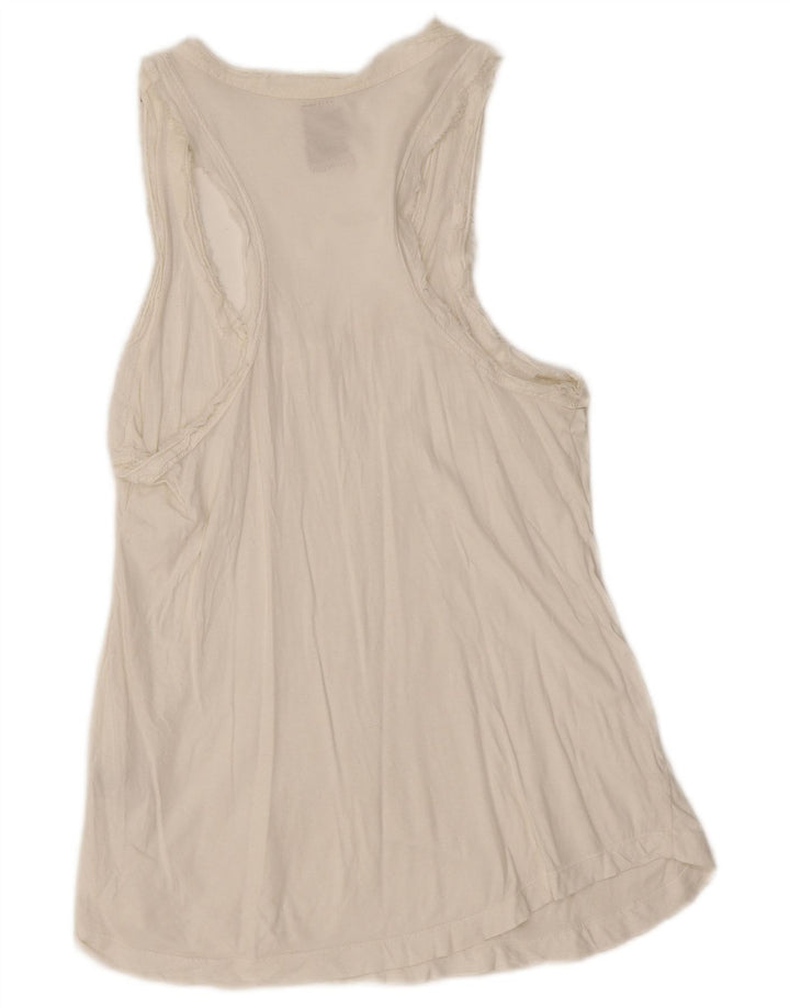 Zara Womens Trafaluc Vest Top UK 14 Large White Cotton