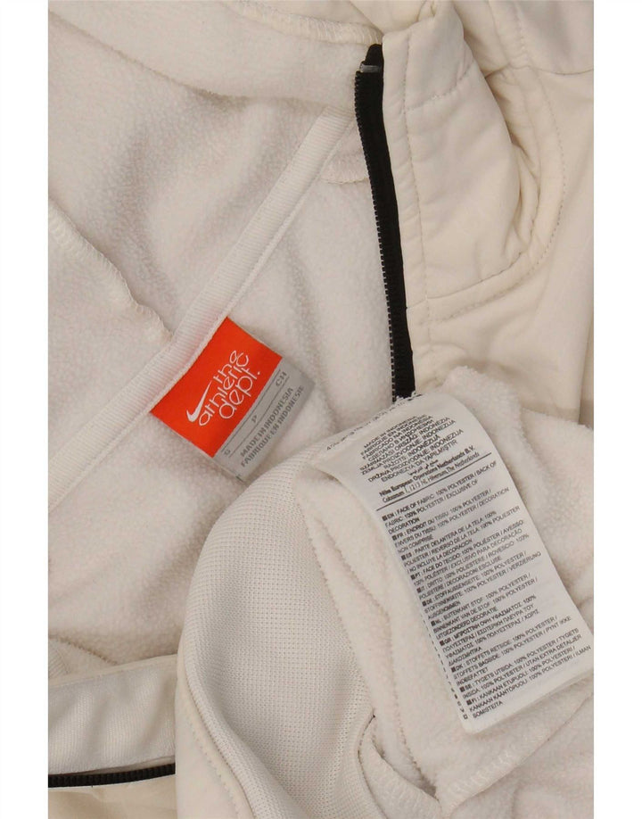 Nike Mens Hooded Tracksuit Top Jacket Small White Polyester