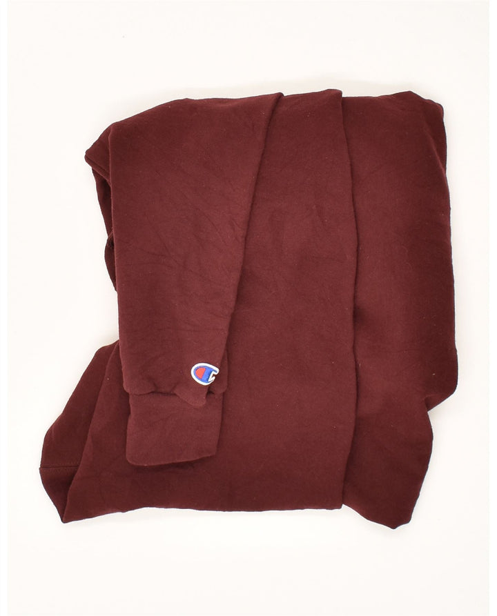 CHAMPION Mens Graphic Hoodie Jumper Small Maroon Cotton Vintage Champion and Second-Hand Champion from Messina Hembry 