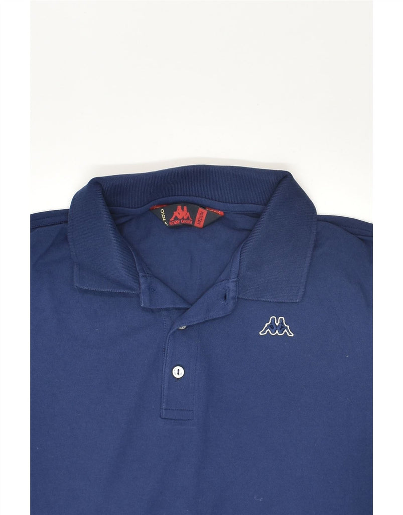 KAPPA Womens Polo Shirt UK 14 Medium Navy Blue Cotton | Vintage Kappa | Thrift | Second-Hand Kappa | Used Clothing | Messina Hembry 