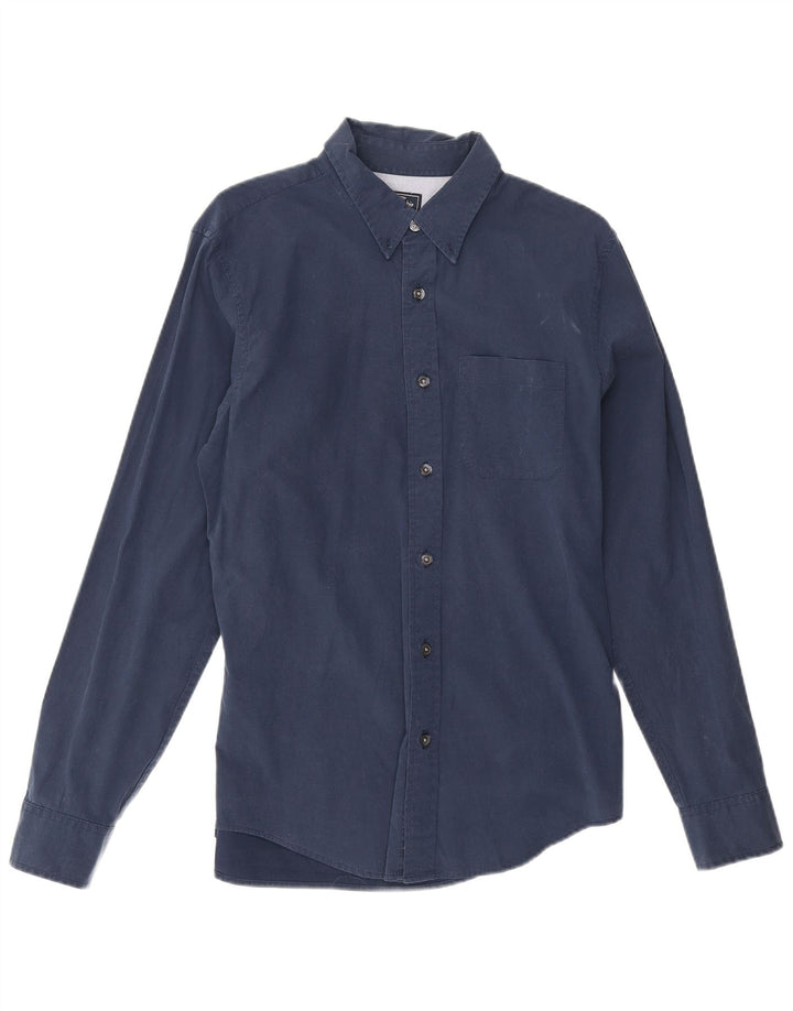 Abercrombie & Fitch Mens Shirt Medium Navy Blue Cotton