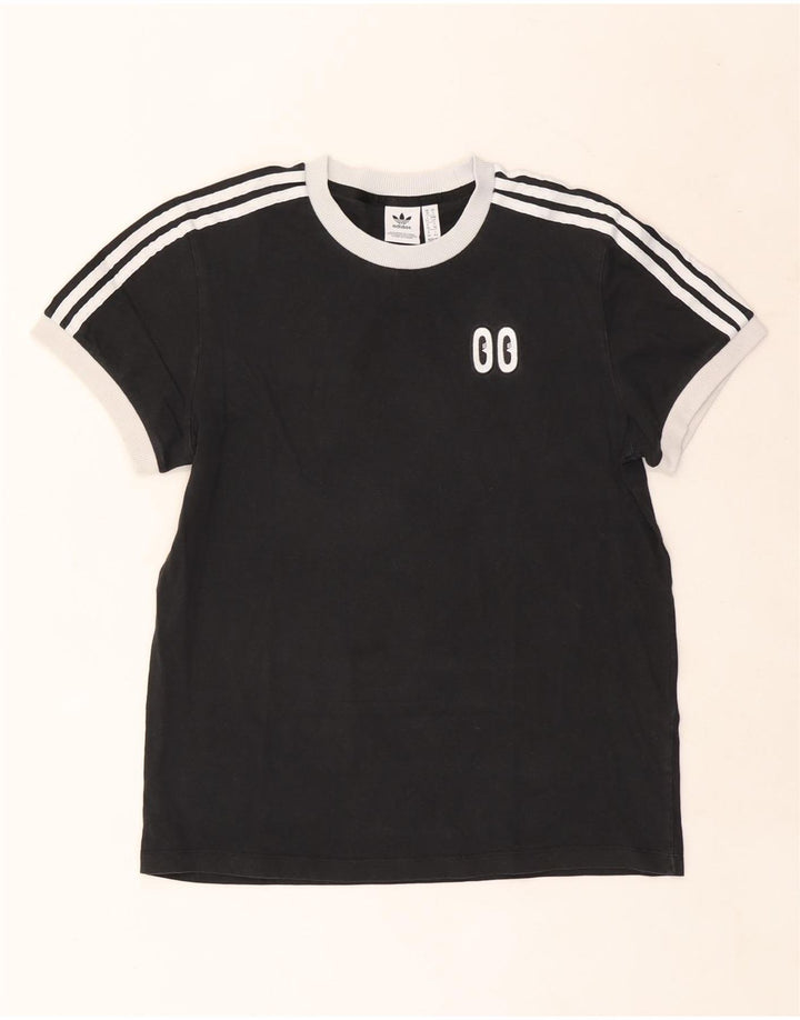 Adidas Womens T-Shirt Top UK 10 Small Black