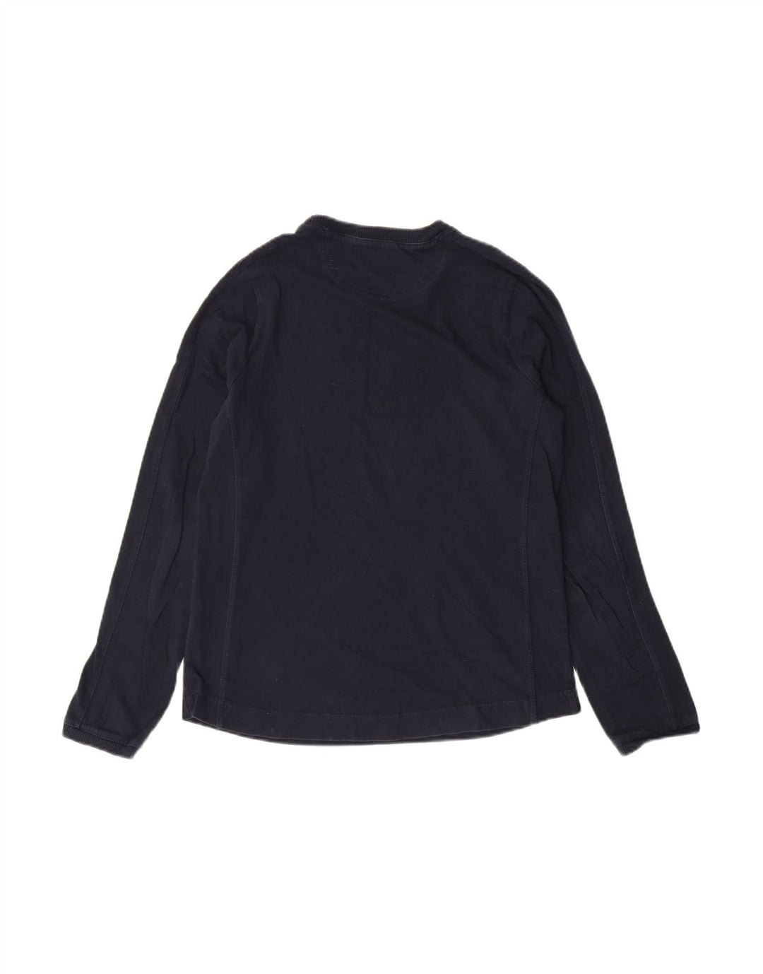 CHAMPION Womens Top Long Sleeve UK 14 Medium Navy Blue Cotton