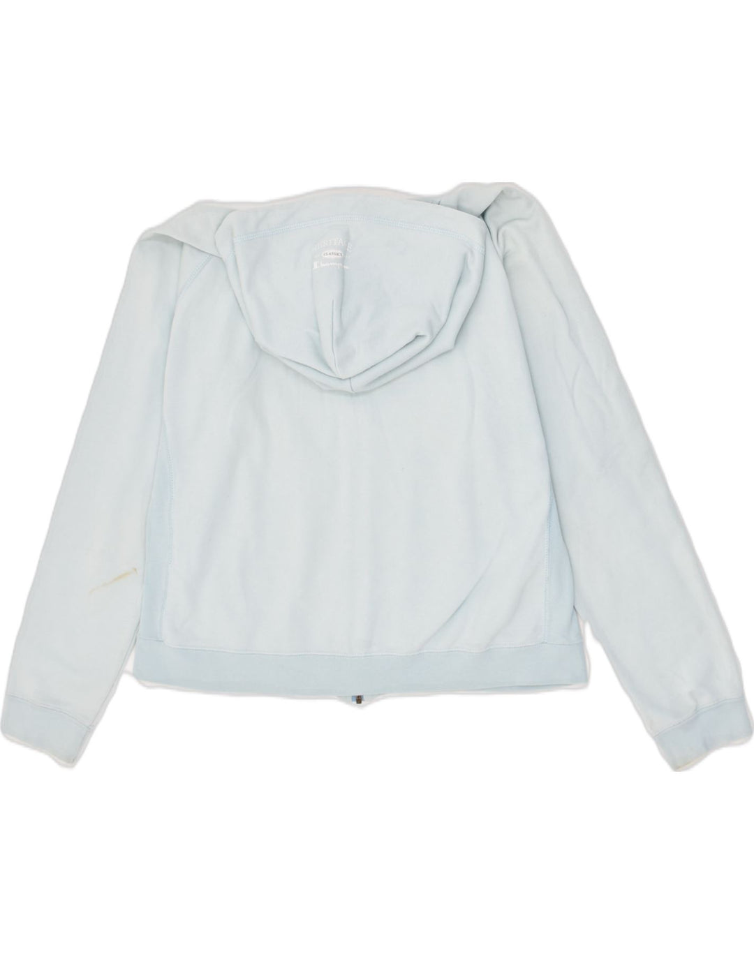 CHAMPION Womens Zip Hoodie Sweater UK 16 Large Blue Cotton | Vintage Champion | Thrift | Second-Hand Champion | Used Clothing | Messina Hembry 