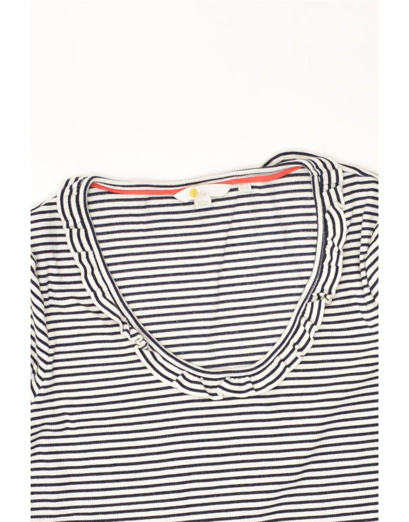BODEN Womens Top Long Sleeve UK 14 Medium Navy Blue Striped Cotton | Vintage Boden | Thrift | Second-Hand Boden | Used Clothing | Messina Hembry 