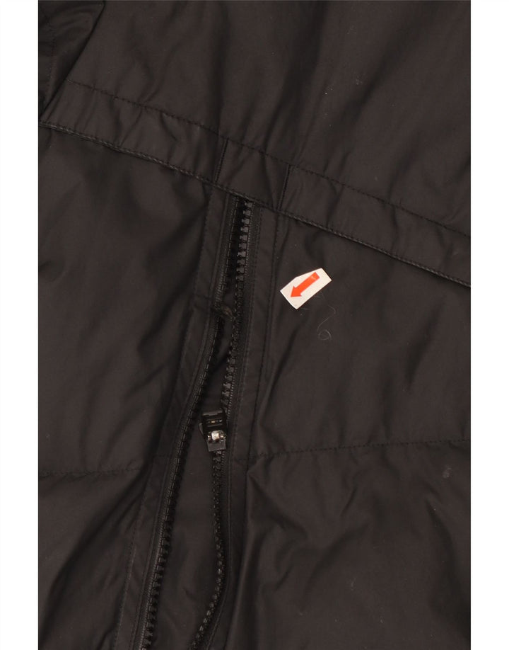 Nike Mens Hooded Padded Jacket UK 40 Large Black Polyester