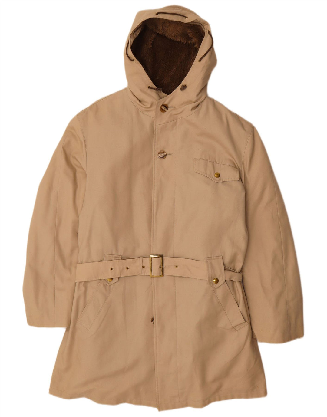 Trevira Mens Windbreaker Coat UK 38 Medium Beige Polyester