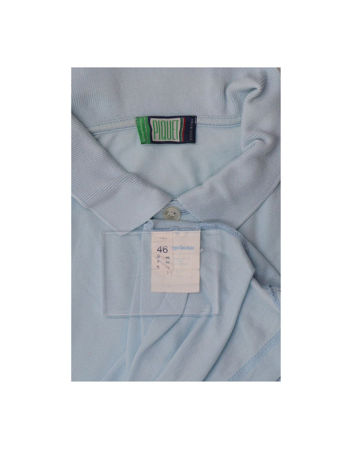 SERGIO TACCHINI Mens Polo Shirt IT 46 Small Blue Cotton