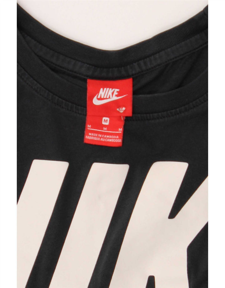 Nike Womens Graphic T-Shirt Top UK 14 Medium Black