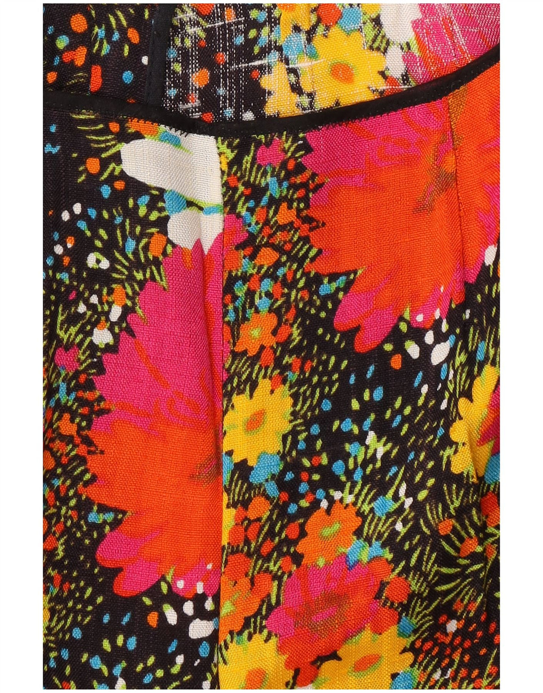 VINTAGE Womens High Waist Casual Trousers W26 L31  Multicoloured Floral