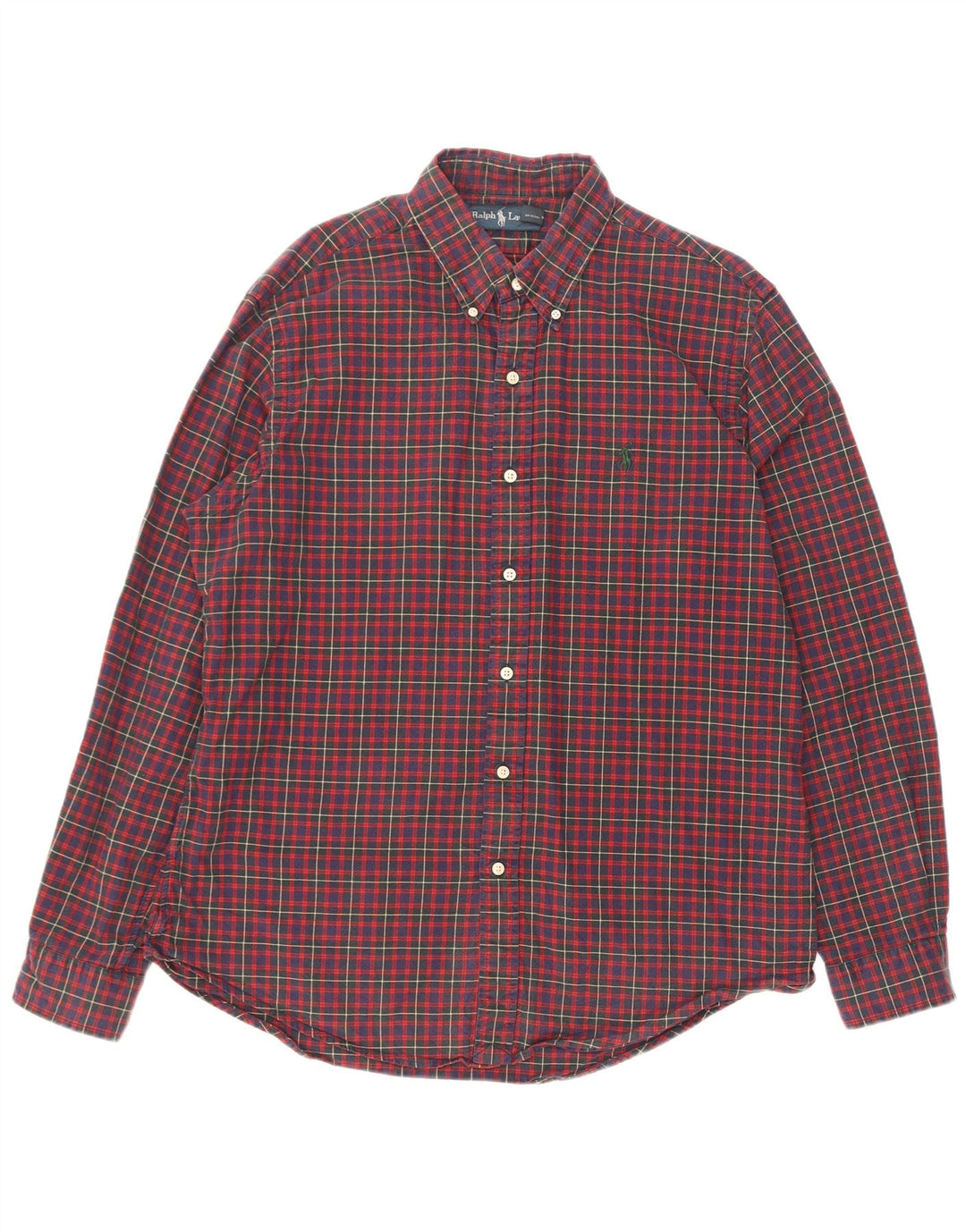 Polo Ralph Lauren Mens Shirt Large Red Check Cotton