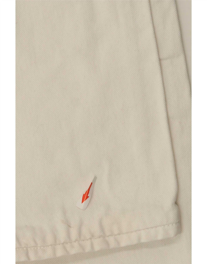 Dondup Womens Straight Jeans W32 L29 White Cotton