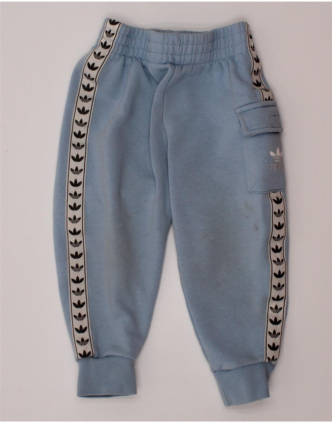 Adidas Boys Graphic Cargo Tracksuit Trousers Joggers 2-3 Years  Blue Cotton