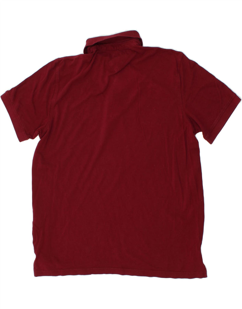 TOMMY HILFIGER Mens Tall Custom Fit Graphic Polo Shirt XL Burgundy Cotton Vintage Tommy Hilfiger and Second-Hand Tommy Hilfiger from Messina Hembry 