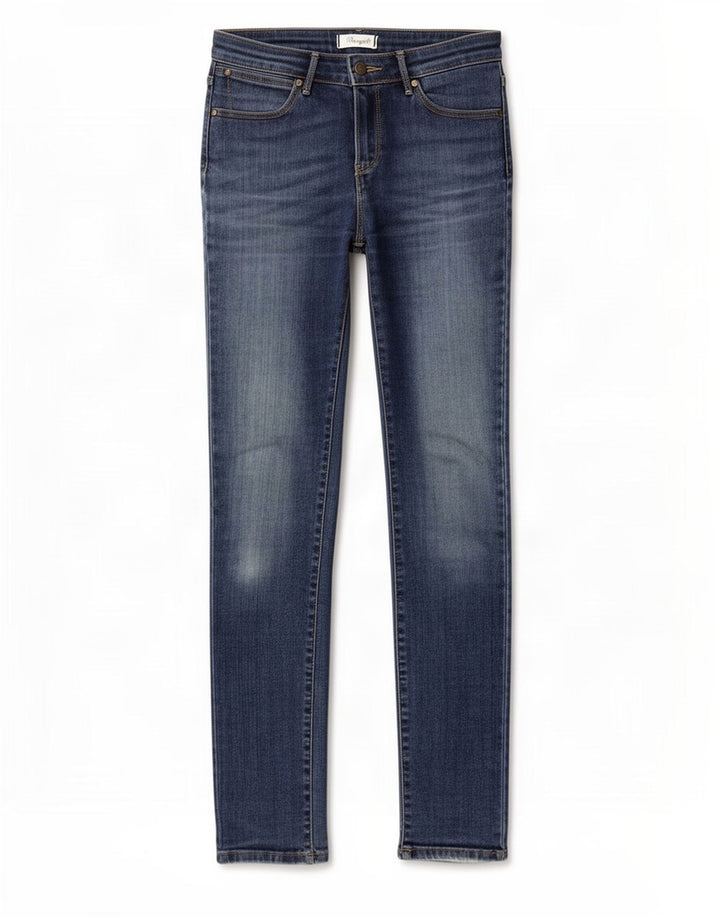 Wrangler Womens Slim Jeans W26 L32 Blue Cotton