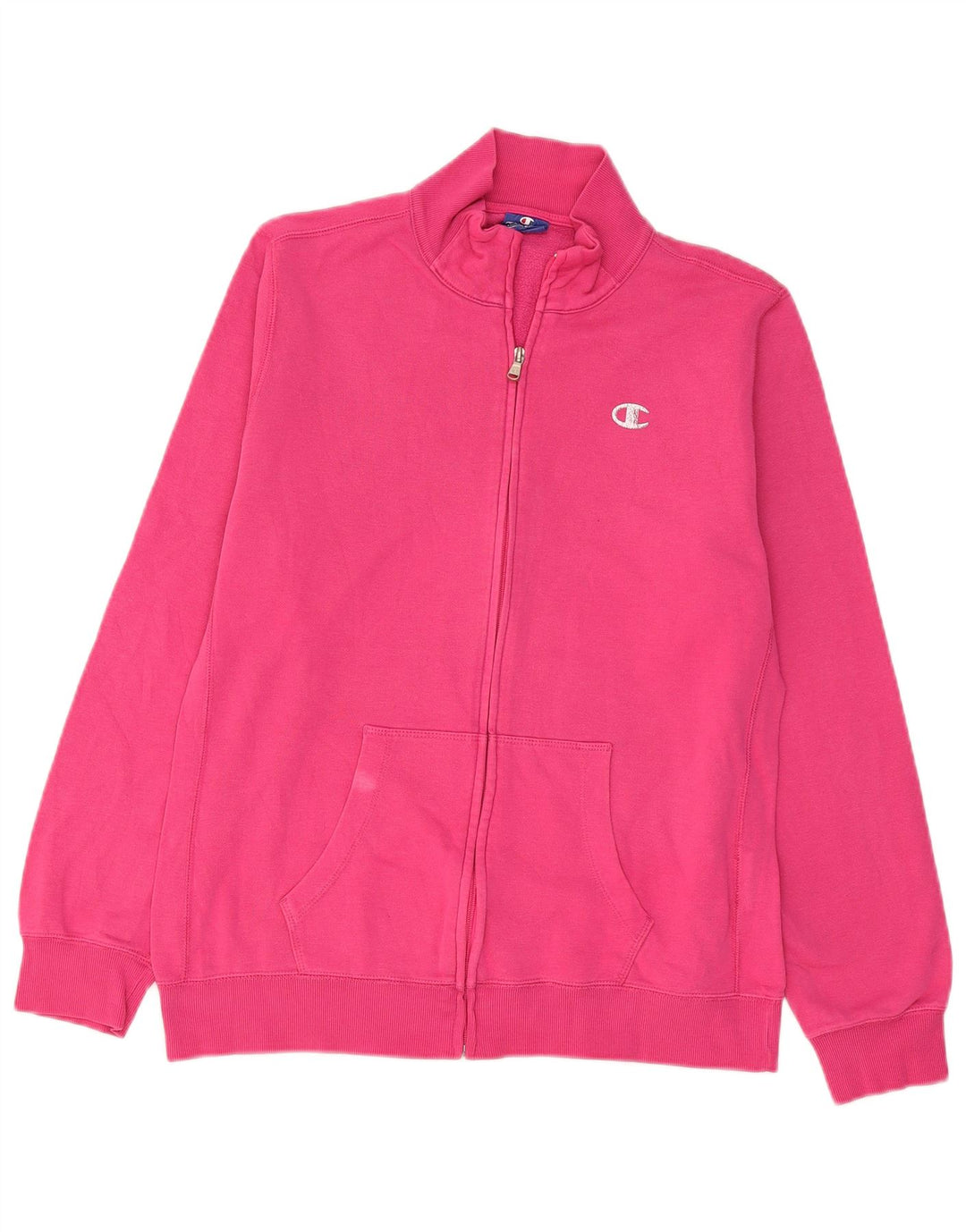 Champion Womens Tracksuit Top Jacket UK 18 XL Pink Cotton