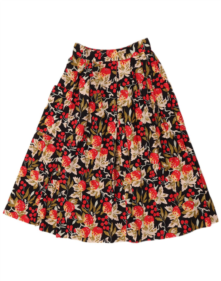 Vintage Womens High Waist A-Line Skirt IT 42 Medium W27 Multicoloured