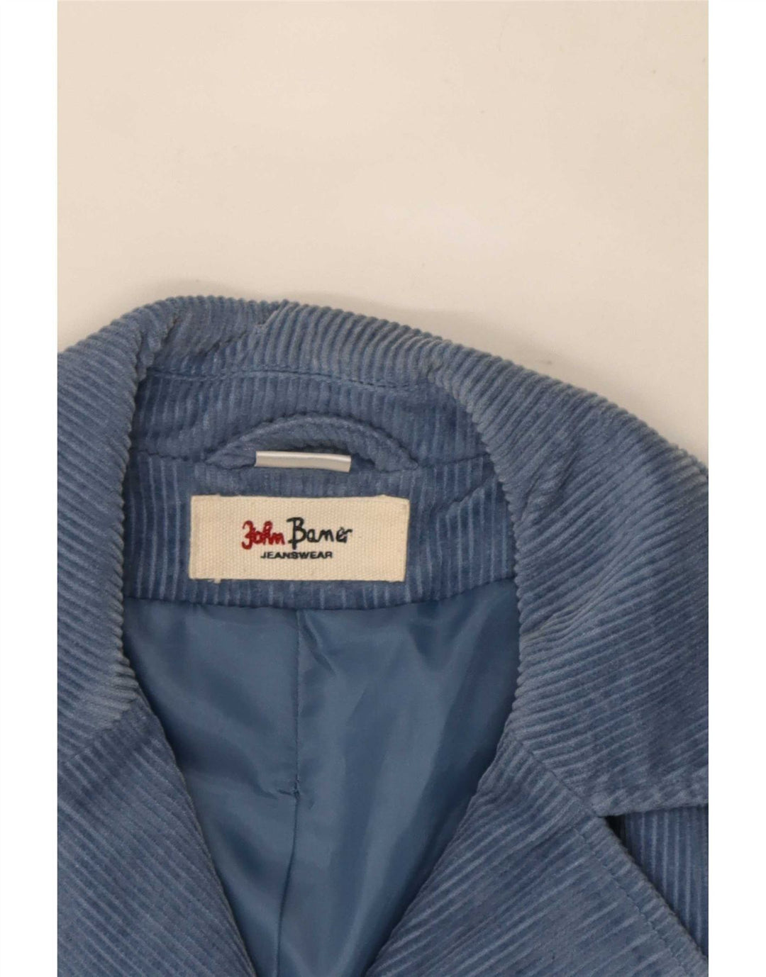 John Baner Womens Corduroy Jacket UK 16 Large Blue Cotton