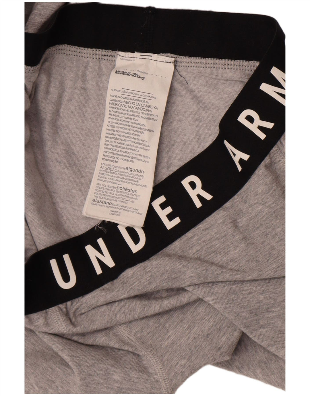 Under Armour Womens Graphic Leggings UK 14 Medium Grey Colourblock Cotton