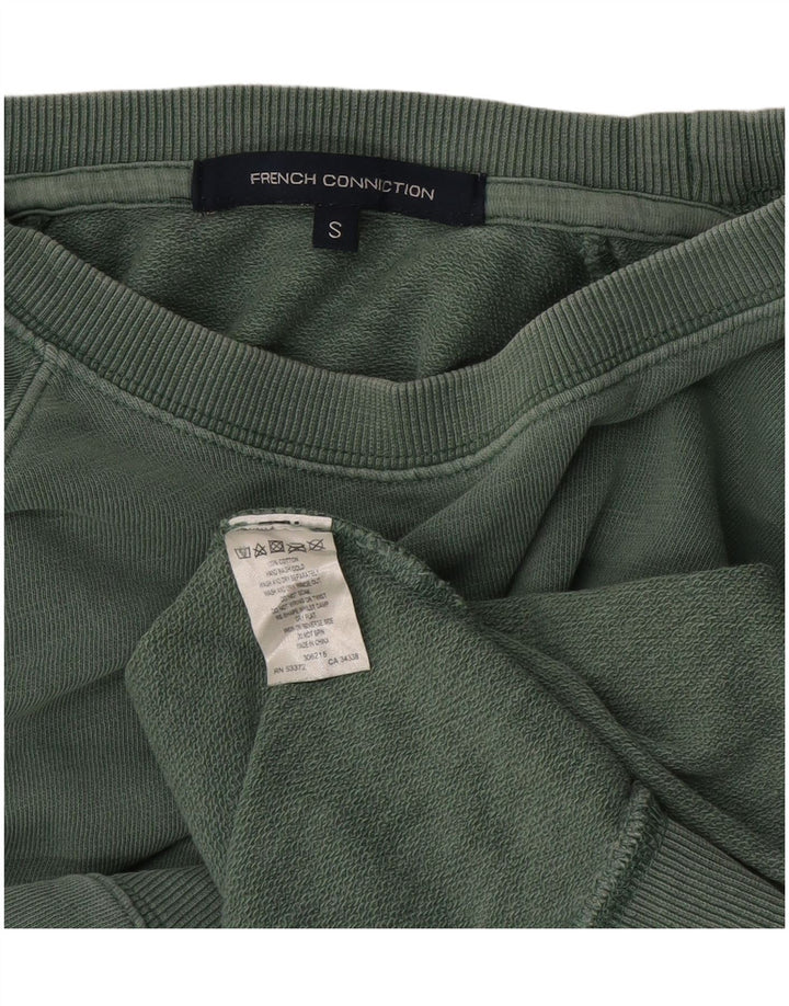 French Connection Womens 3/4 Sleeve Sweatshirt Jumper UK 10 Small Green
