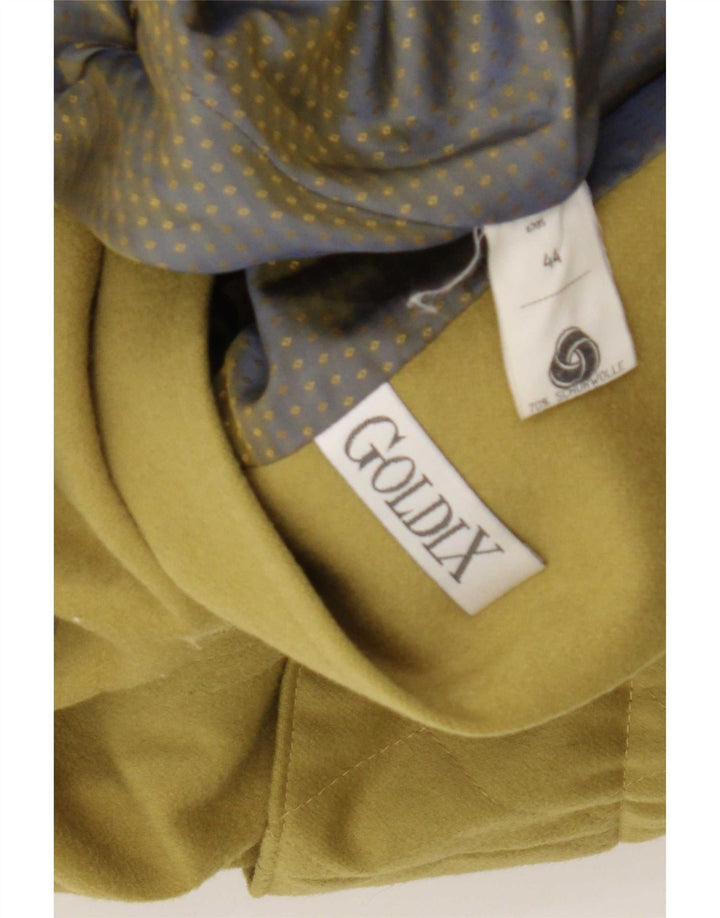 Goldix Womens Oversized Overcoat IT 44 Medium Green Virgin Wool