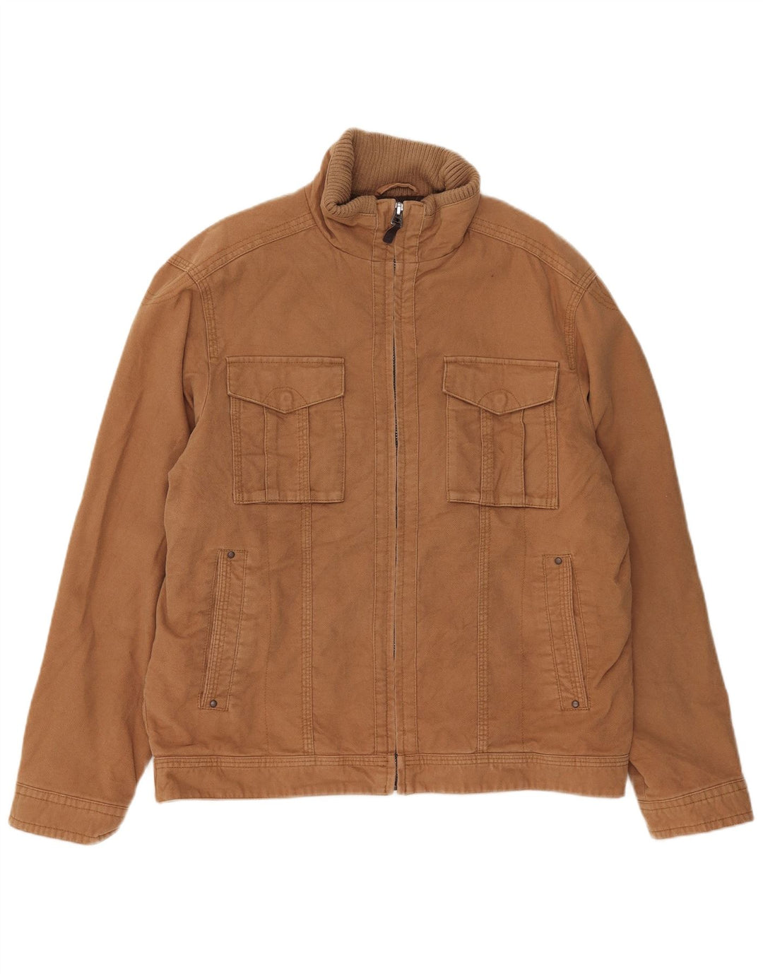 Marks & Spencer Mens Blue Harbour Utility Jacket UK 40 Large Brown Cotton