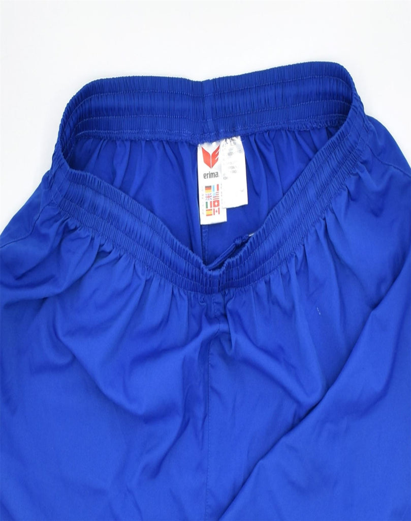 ERIMA Mens Sport Shorts UK 42 XL Blue Polyester | Vintage | Thrift | Second-Hand | Used Clothing | Messina Hembry 