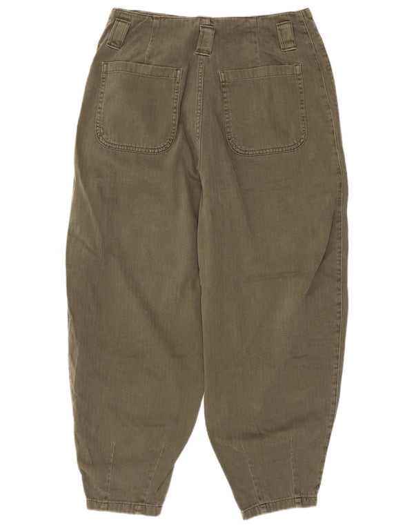 Polo Ralph Lauren Womens High Waist Cropped Trousers US 8 Medium W28 L24 Kh