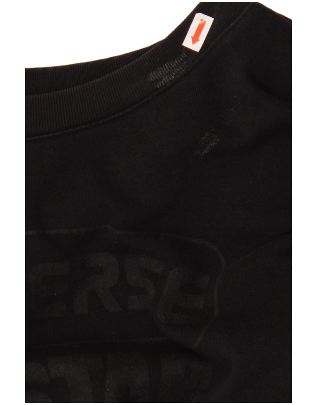 CONVERSE Womens Crop Graphic Sweatshirt Jumper UK 16 Large Black Cotton
